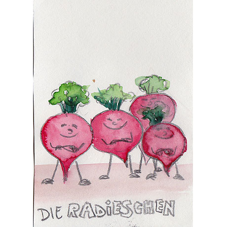 Die Radieschen, durchtrieben und gemein